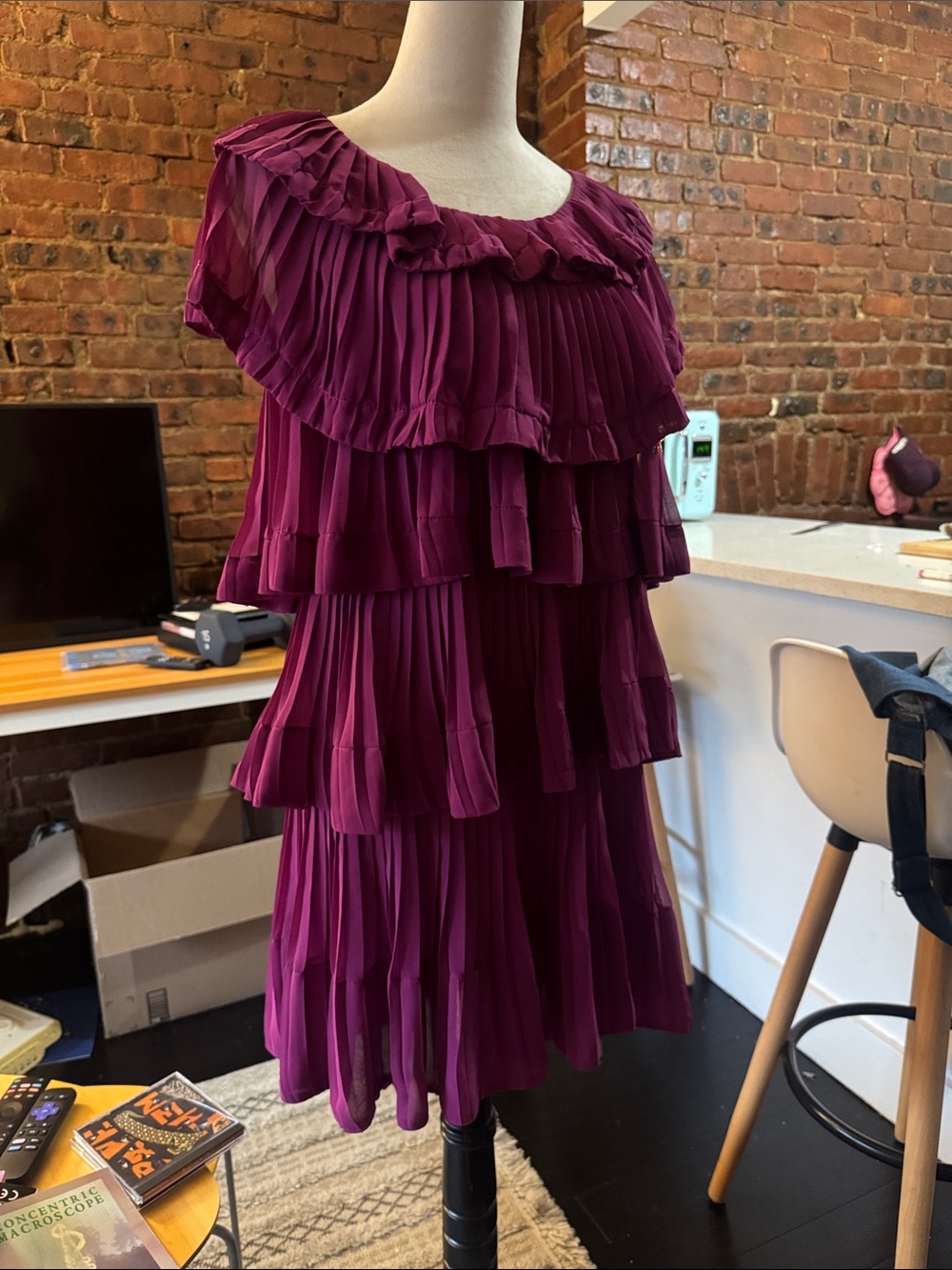 3.1 Phillip Lim Tiered Ruffle Purple Dress